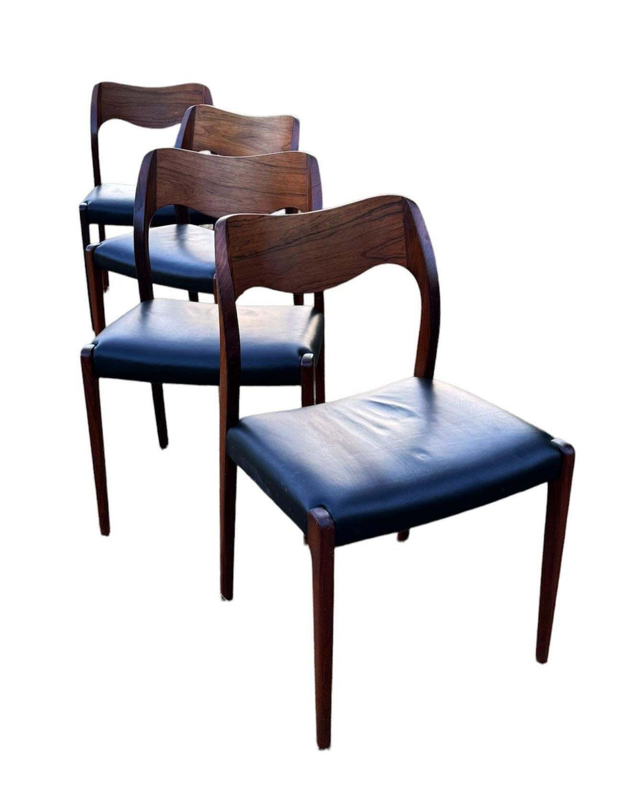 Hardwood Dining Chairs Model 71 By Niels Otto Møller photo vinterior