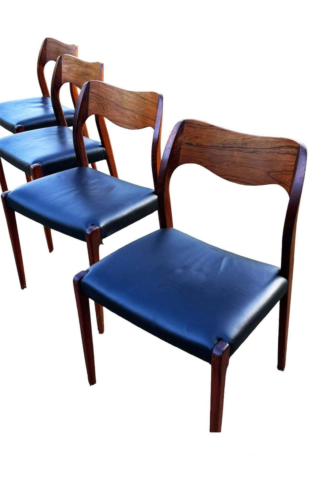 Hardwood Dining Chairs Model 71 By Niels Otto Møller photo vintage