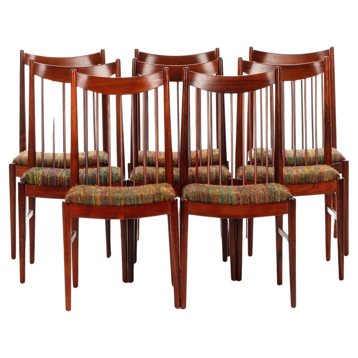 Set Of Eight Dining Chairs By Arne Vodder Model 422 For Helge Sibast