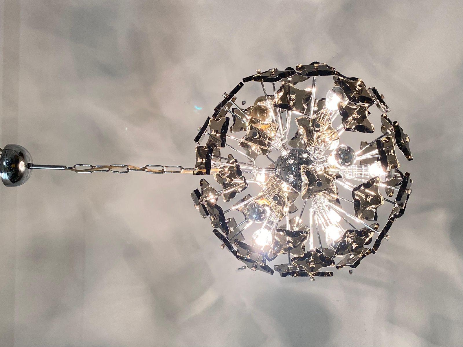 photo for sale Glass Sputnik Chandelier By Fontana Arte