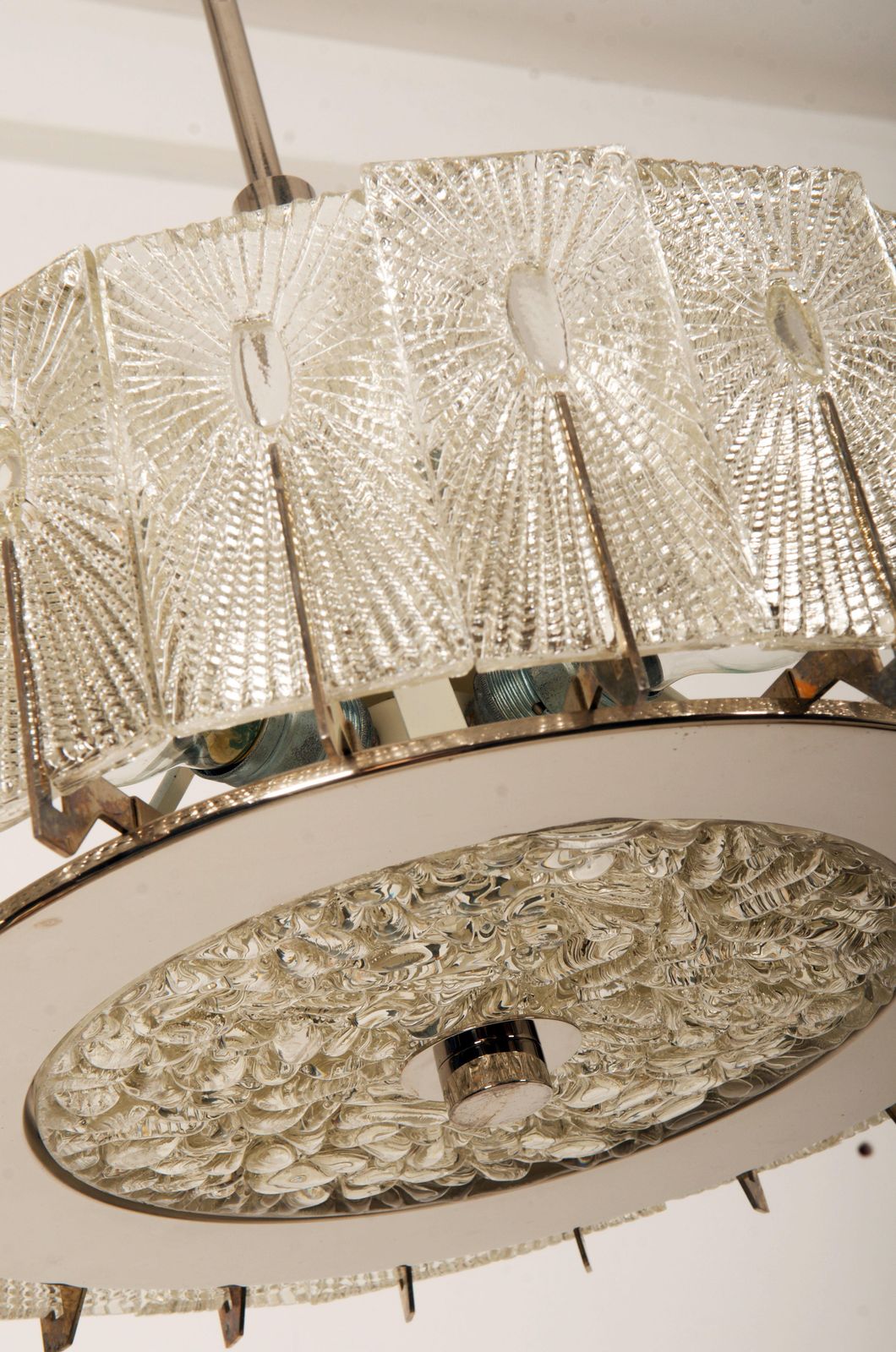 Textured Glass Chandelier By Rupert Nikoll photo vinterior
