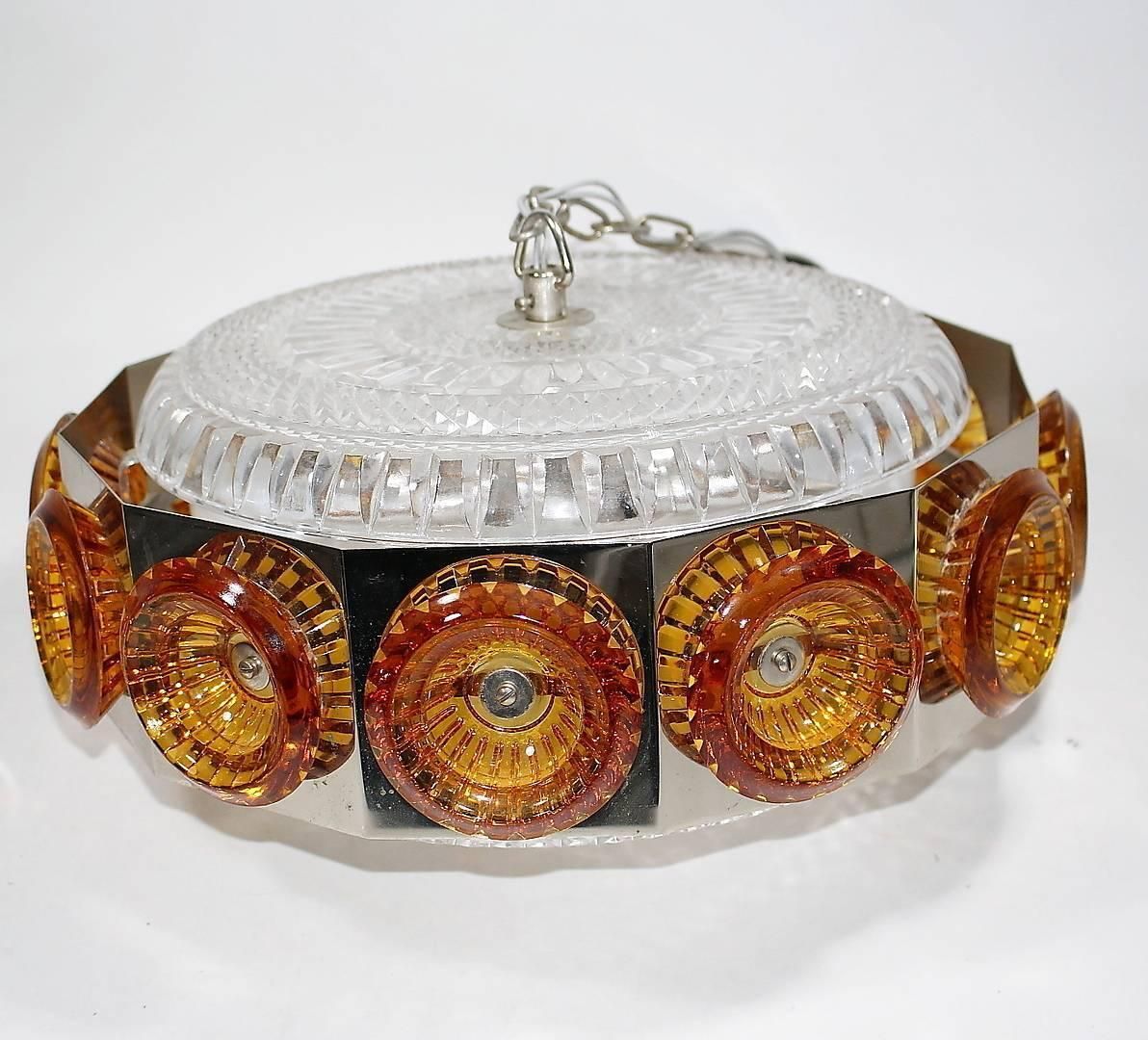 Chandelier By Carl Fagerlund For Orrefors Glassworks photo for sale