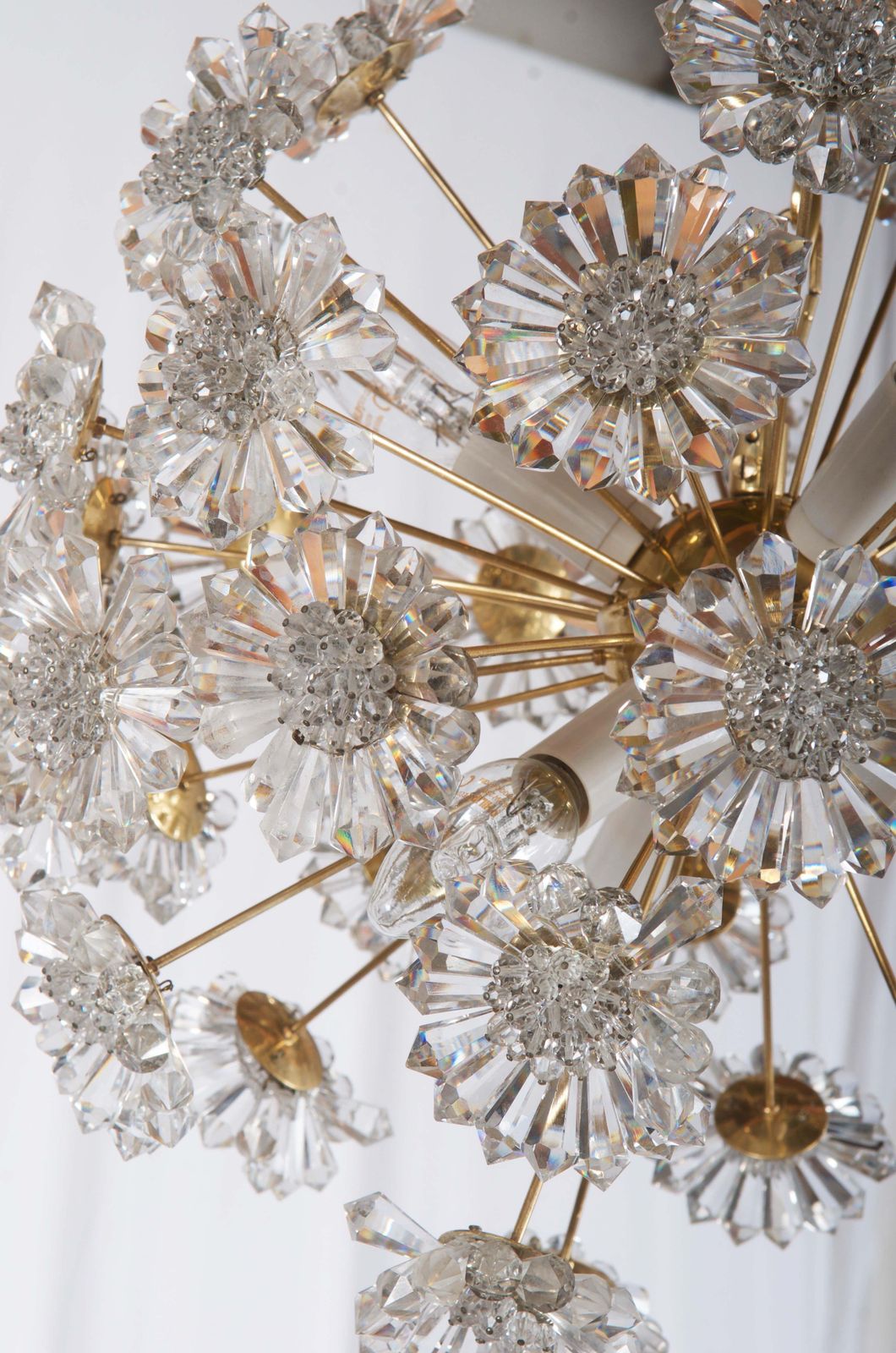 Stunning Sputnik Chandelier With Crystal Flowers photo buy