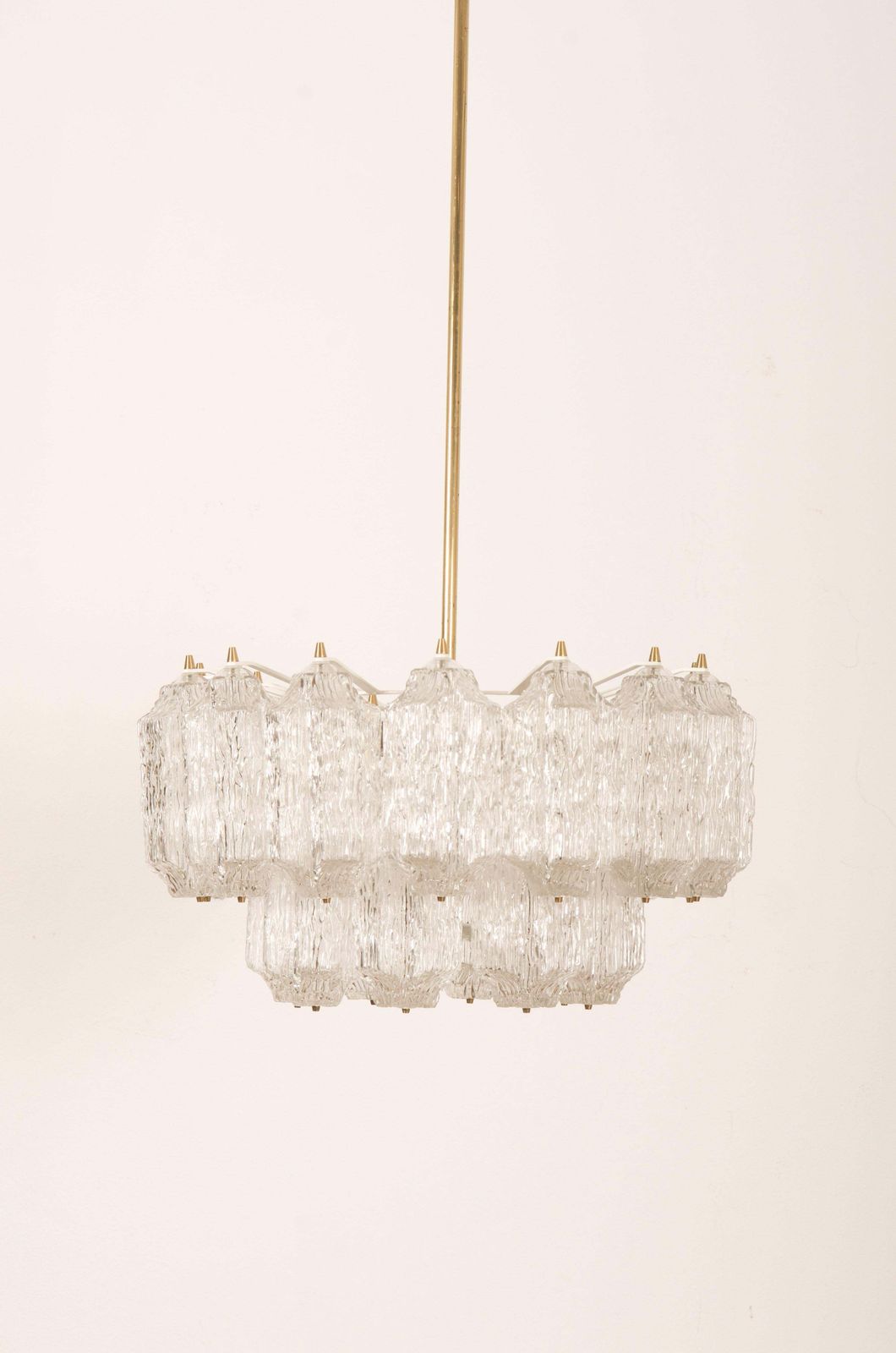 Mid Century Ice Glass Chandelier By Stoelzle Austria photo furniture