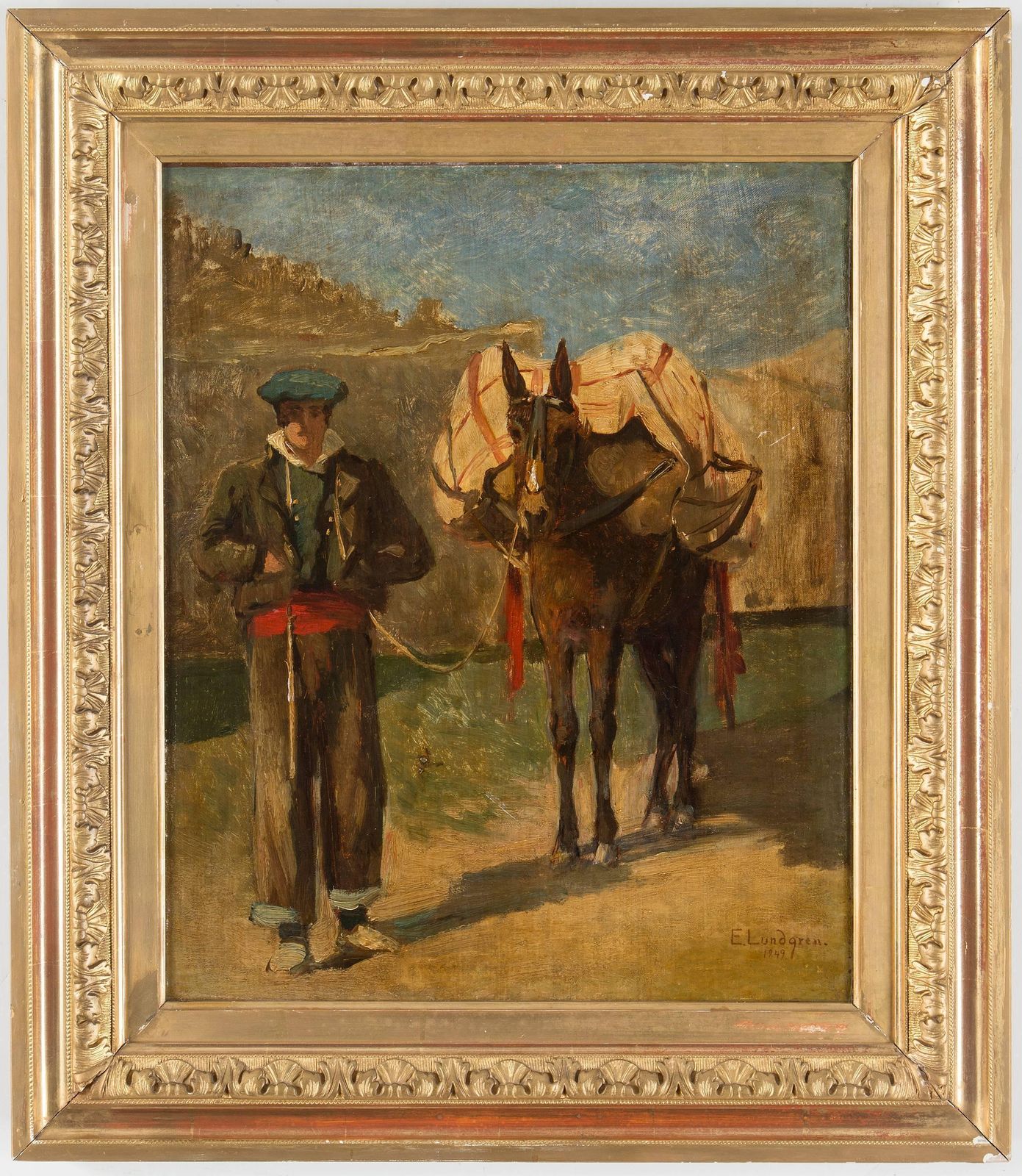 Egron Lundgren Oil On Canvas photo for sale