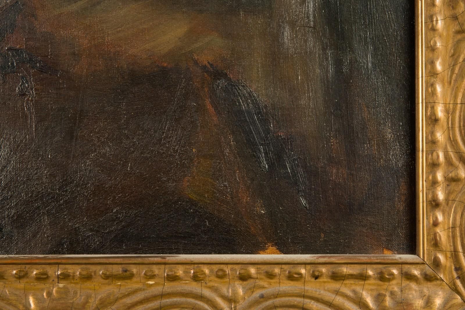 Oil Painting After Peter Paul Rubens "King David Playing The Harp" photo for sale