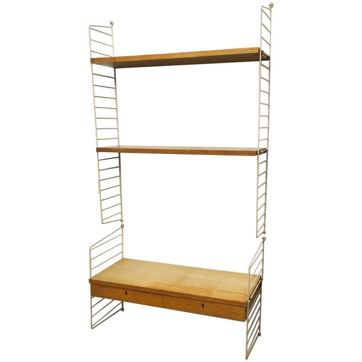 Modular String Wall Unit In Ashwood By Nisse Strinning, Sweden