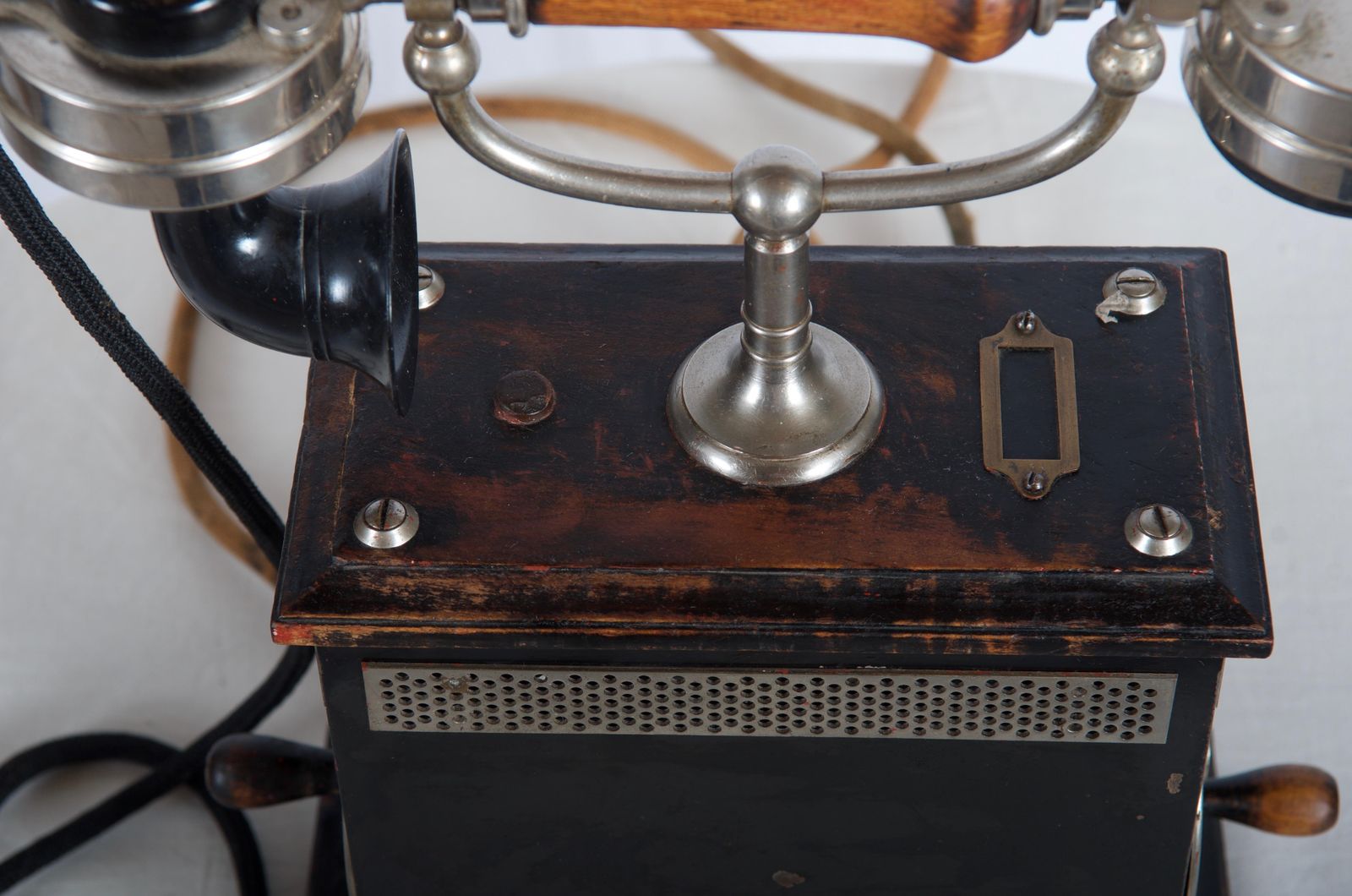 Swedish Wooden Table Phone photo vintage
