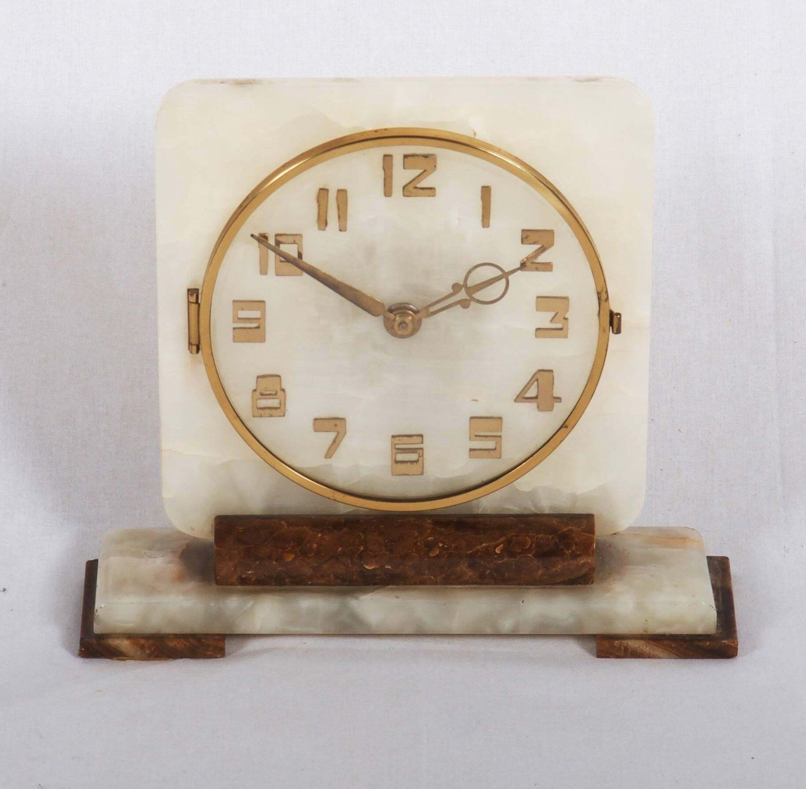 Art Deco Alabaster Table Clock photo furniture