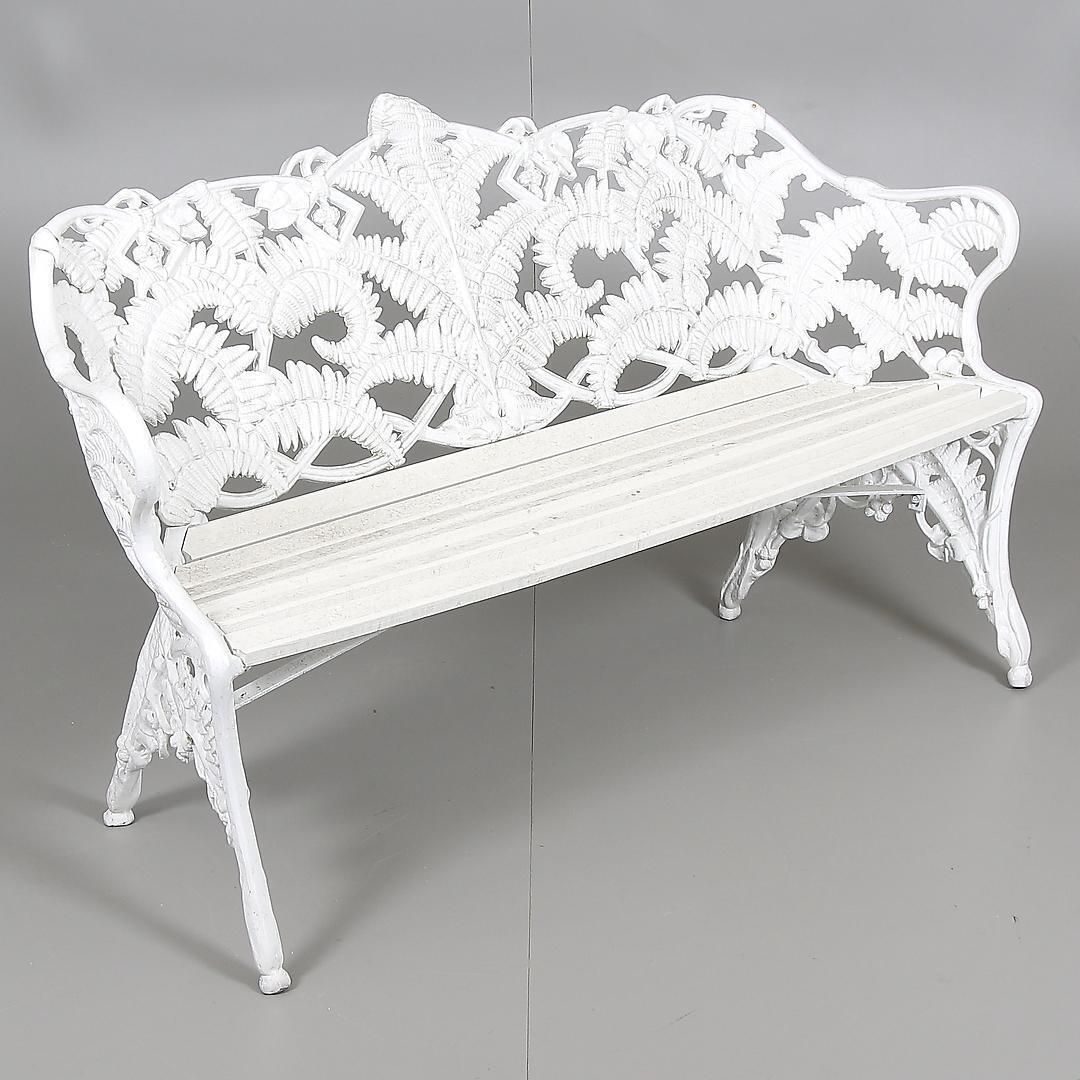 Swedish Park Garden Steel Bench Settee photo furniture
