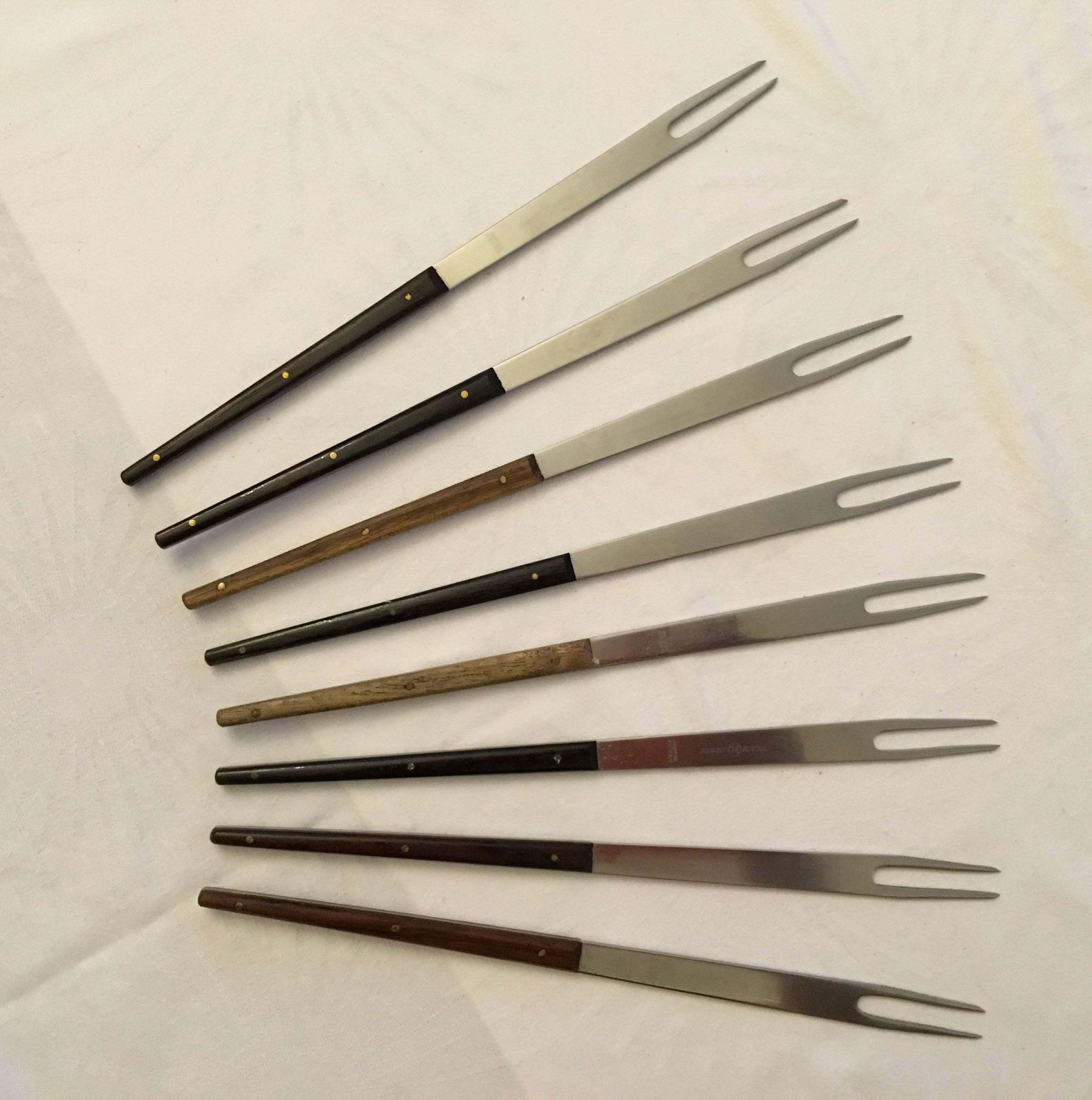 Stainless Hardwood Fondue Forks By Carl Auböck For Amboss Austria photo Home Decor