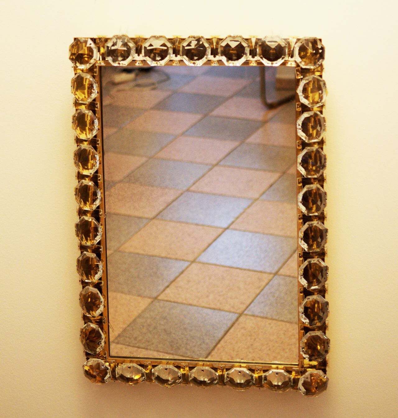 Large Cut Crystal Mirror By Bakalowits & Söhne photo furniture