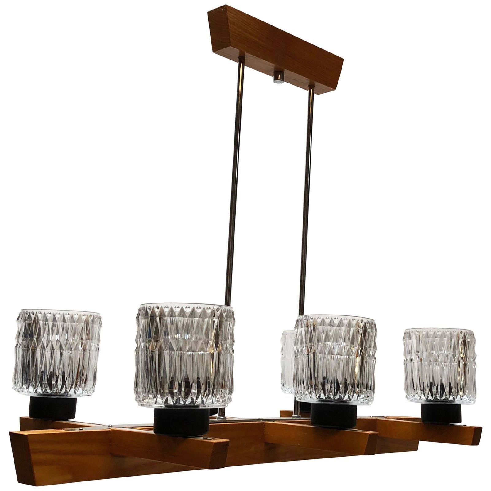 Elongated Suspended Lamp Chandelier In The Style Of Kalmar