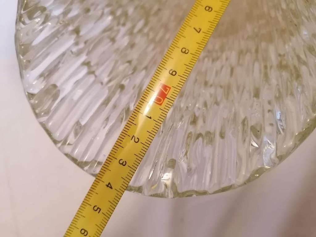 Beautiful Huge Chandelier With Textured Glass By J. T. Kalmar photo vintage