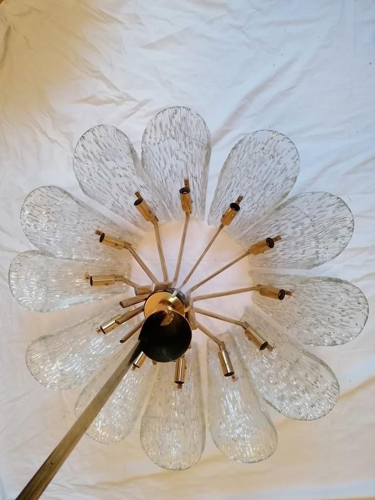 photo for sale Beautiful Huge Chandelier With Textured Glass By J. T. Kalmar