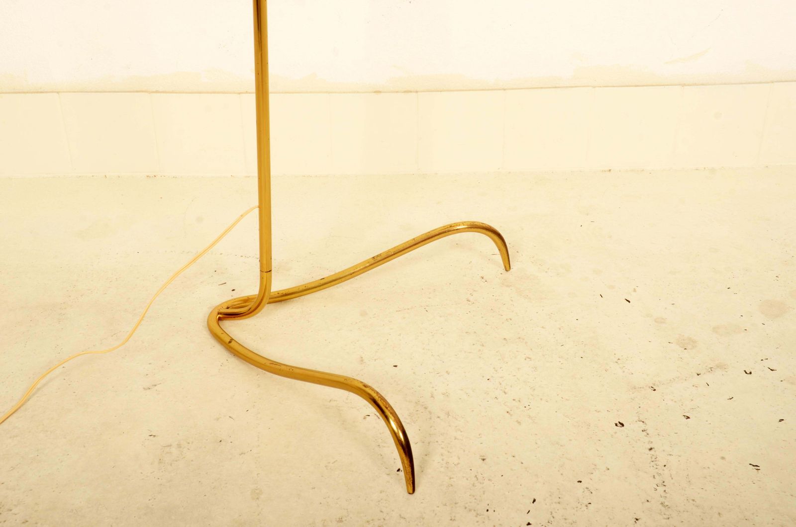photo for sale Midcentury Brass Floor Lamp By Rupert Nikoll