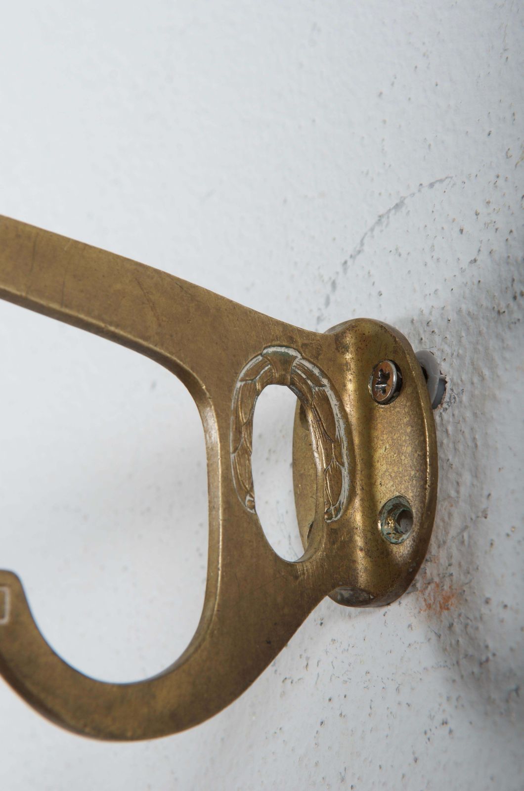 Art Nouveau Brass Coat Hook photo for sale