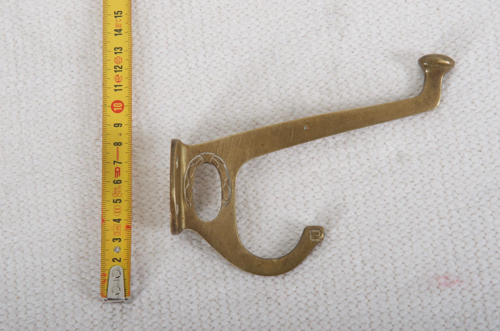 Art Nouveau Brass Coat Hook photo 153.0
