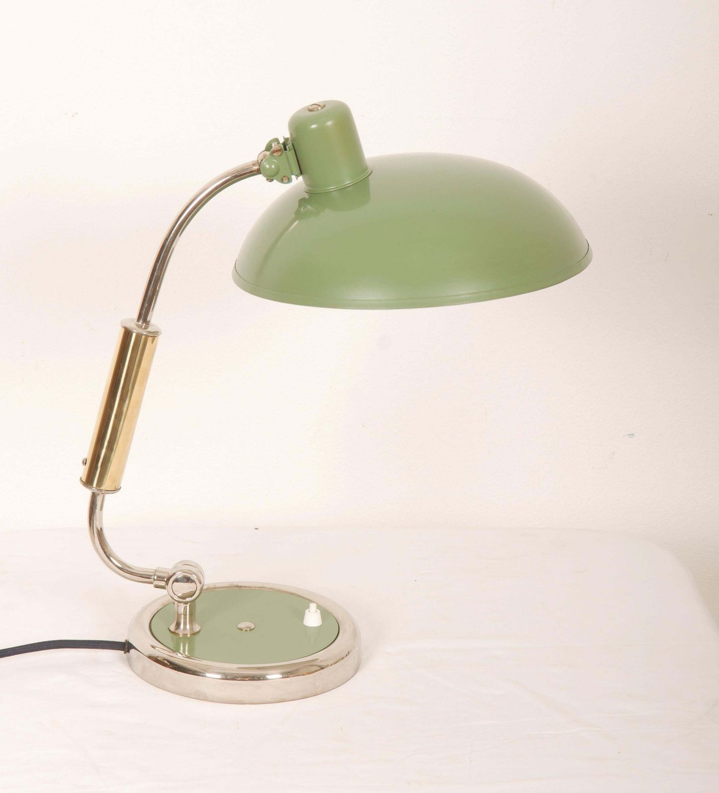 Kaiser Idell By Christian Dell Model 6632 President Green Desk Lamp photo for sale