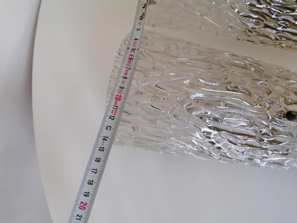 Rare Large Structured Glass Wall Lights Sconces By Kalmar photo buy
