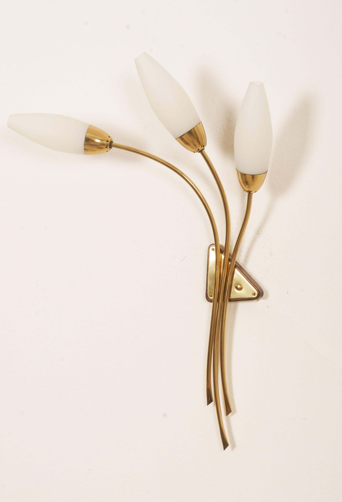 A Pair Of Brass Opaline Glass Sconce Wall Lamp By Rupert Nikoll photo 2233.0