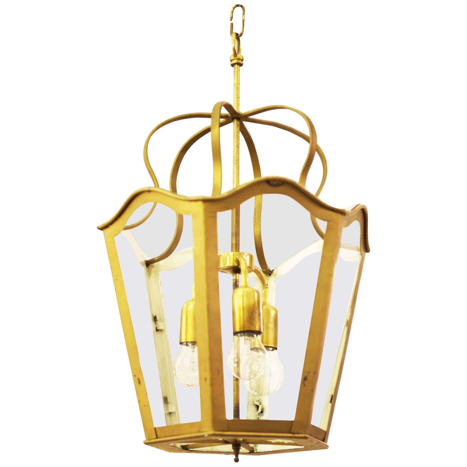 Large Viennese Stairwell Or House Entrance Lantern, Art Nouveau Style