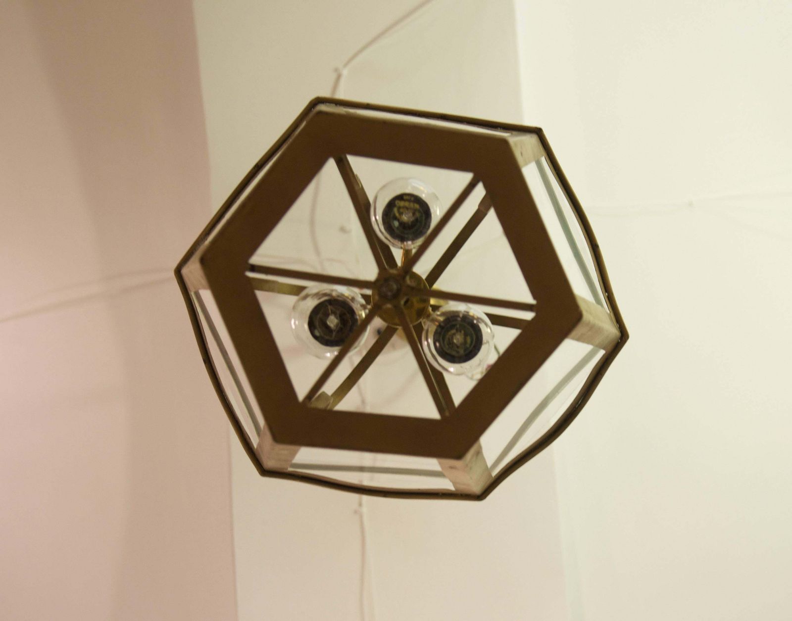 Large Viennese Stairwell Or House Entrance Lantern, Art Nouveau Style photo buy
