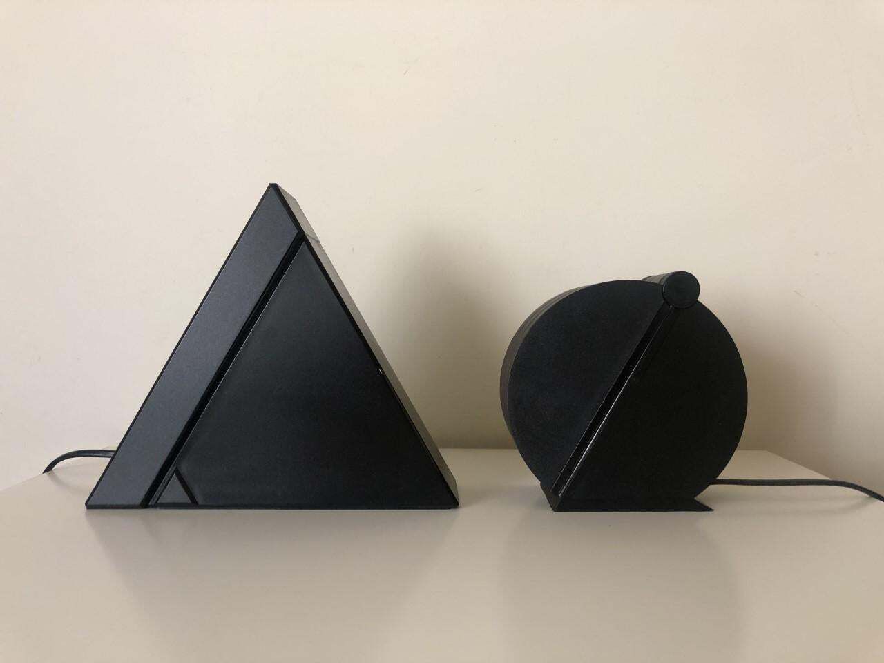 735.0 Set Of "Delta" And "Disco" Table Lamps  By Mario Bertorelle For Jm Rdm, 1980s photo