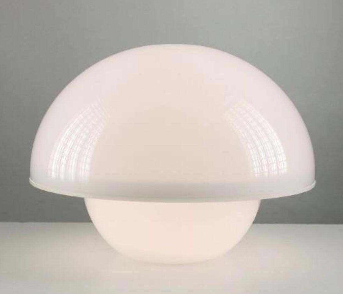 Midcentury White Lucite Table Lamp By André Ricard For Metalarte, 1970s photo buy