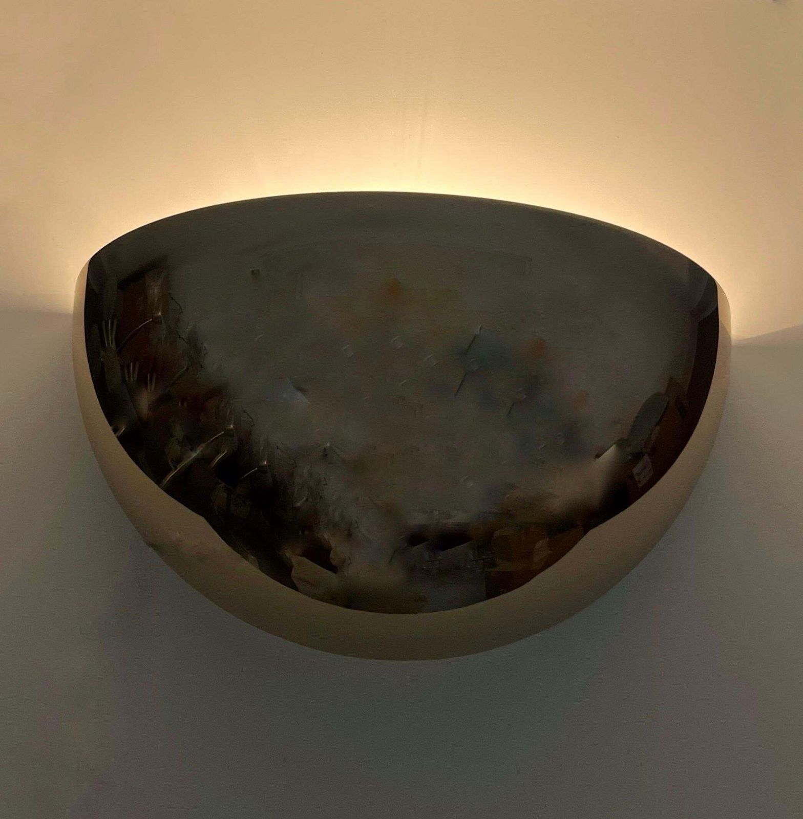 Lighting Mid Century Large Gold Metal Pair Of Wall Sconces By Estiluz, Barcelona, 1970s photo