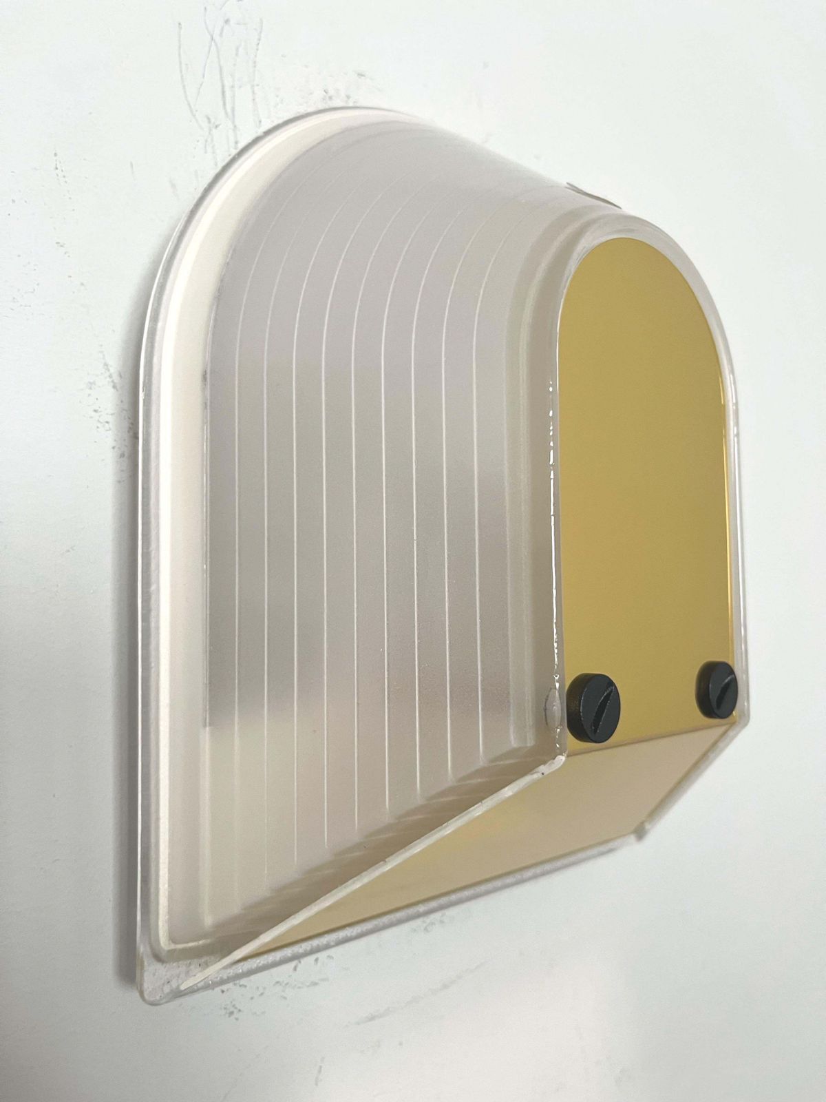 Italian Gold Pair Of "Tesi" Wall Sconces By Roberto Fiorato For Prisma, 1980s photo furniture