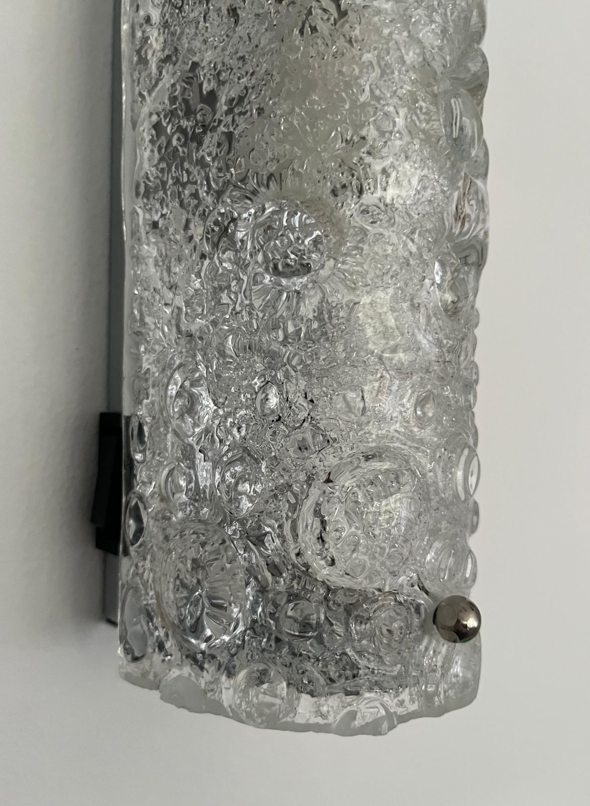 photo vintage German Mid Century Pair Of Bubbles Murano Wall Sconces By Hillebrand, 1970s