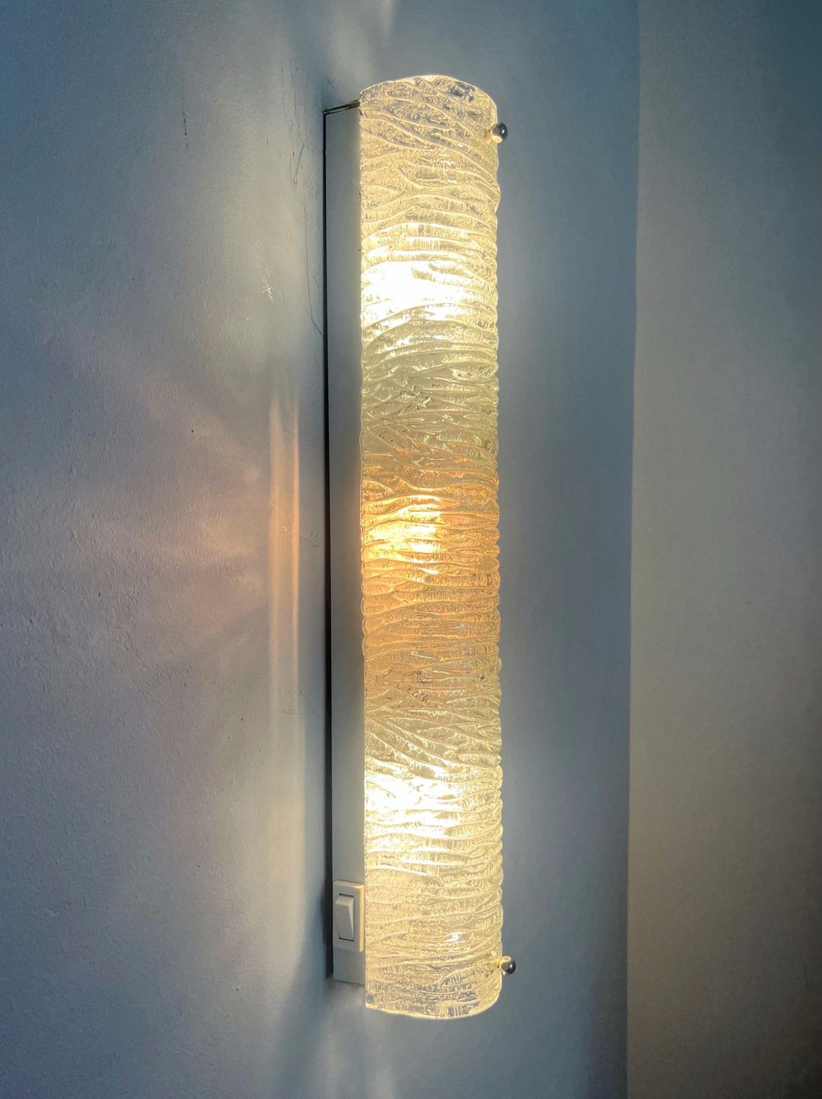 German Midcentury Pair Of Murano Glass Wall Sconces By Hillebrand, 1970s photo furniture