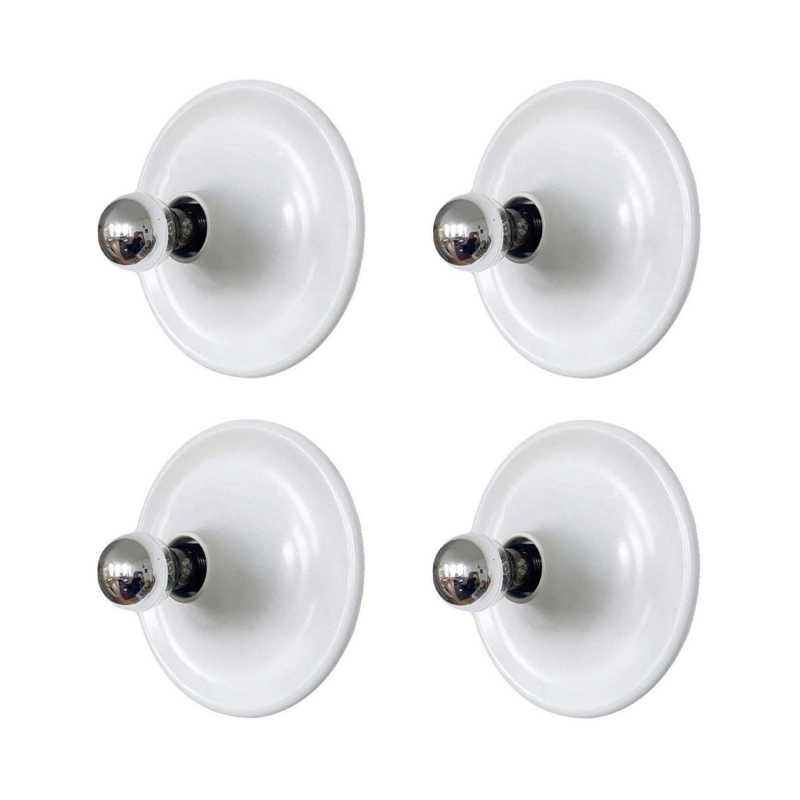 3810.0 Postmodern Italian Set Of Eight White Wall Sconces By Targetti Sankey, 1980s photo