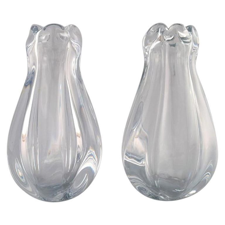 Vicke Lindstrand For Orrefor, A Pair Of "Stella Polaris" Vases