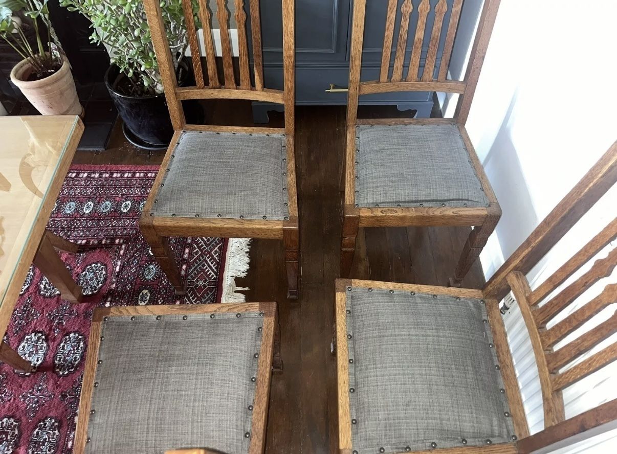 Arts And Crafts Dining Chairs Set Of 4