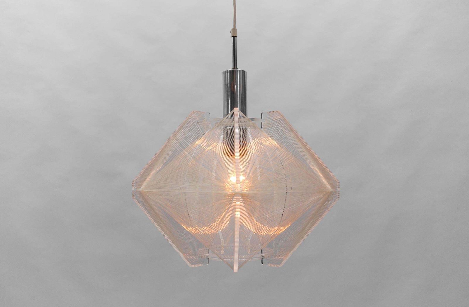 photo furniture Nylon Thread Pendant Lamp By Paul Secon For Sompex, Germany 1960s