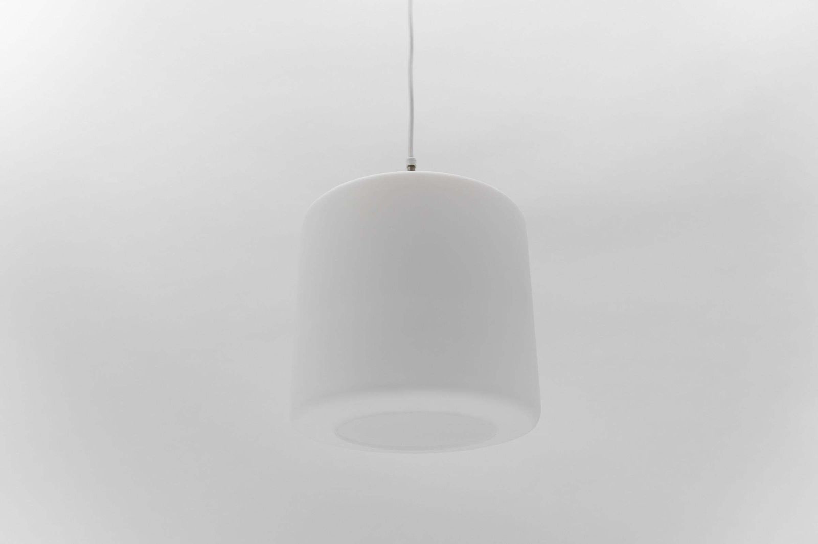 Lovely Opaline Glass Ceiling Lamp From Limburg, Germany, 1960s photo vinterior