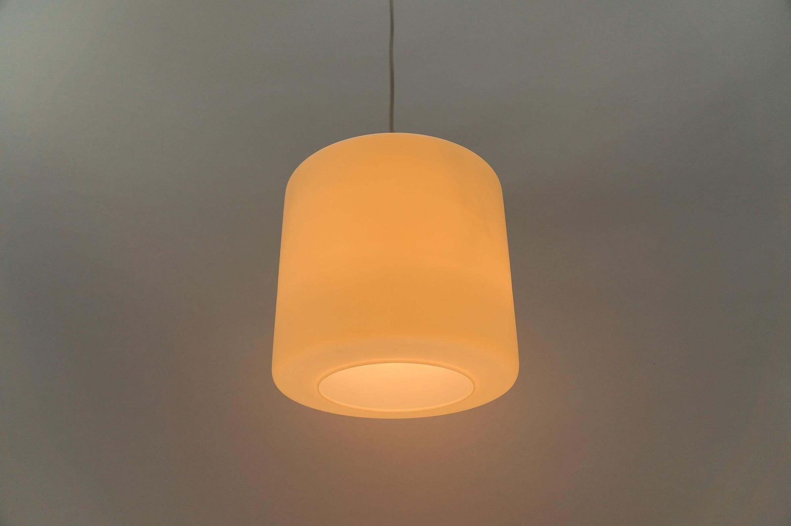 Lovely Opaline Glass Ceiling Lamp From Limburg, Germany, 1960s photo buy