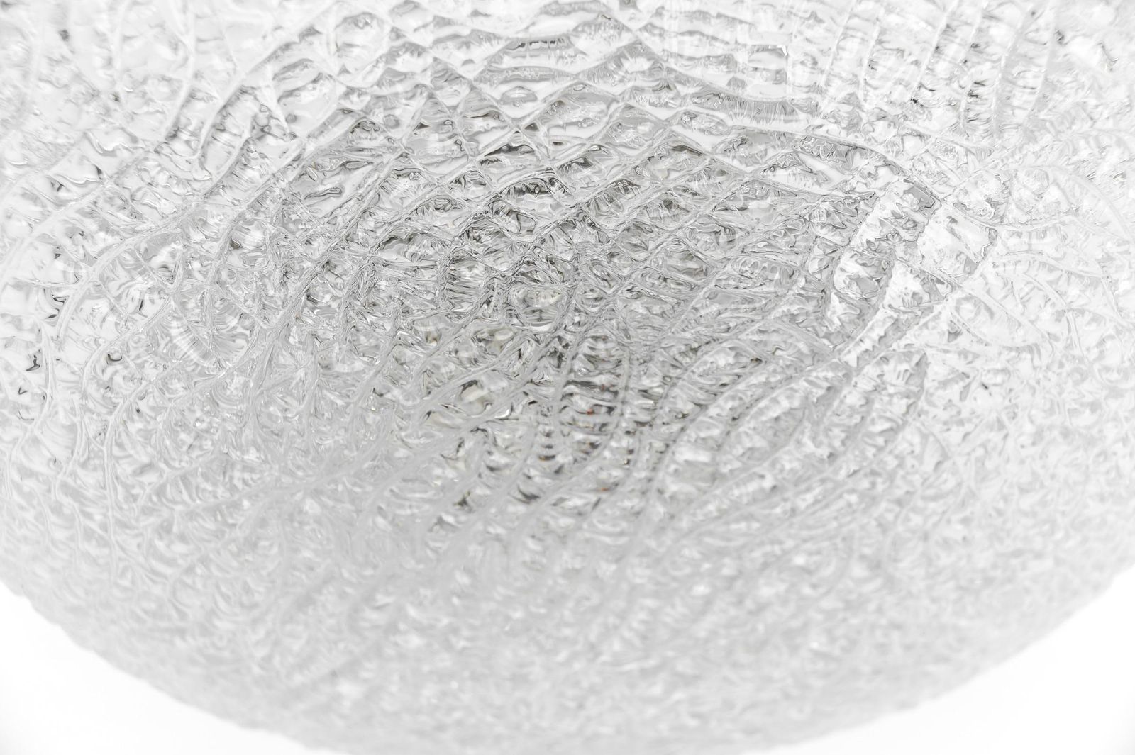 764.0 1. Of 2 Huge Glass Flush Mount By Kaiser Leuchten, 1960s Germany photo