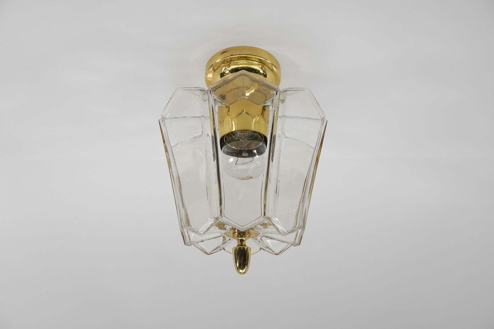 Lovely Ceiling Lamp In Smoked Glass By Limburg, Germany, 1960s photo 637.0