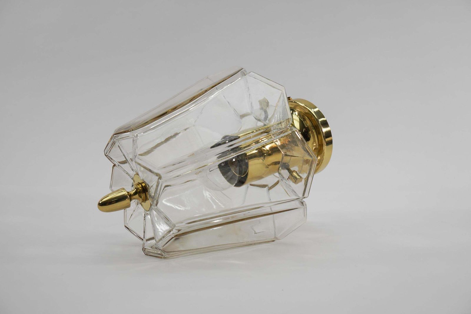 photo for sale Lovely Ceiling Lamp In Smoked Glass By Limburg, Germany, 1960s