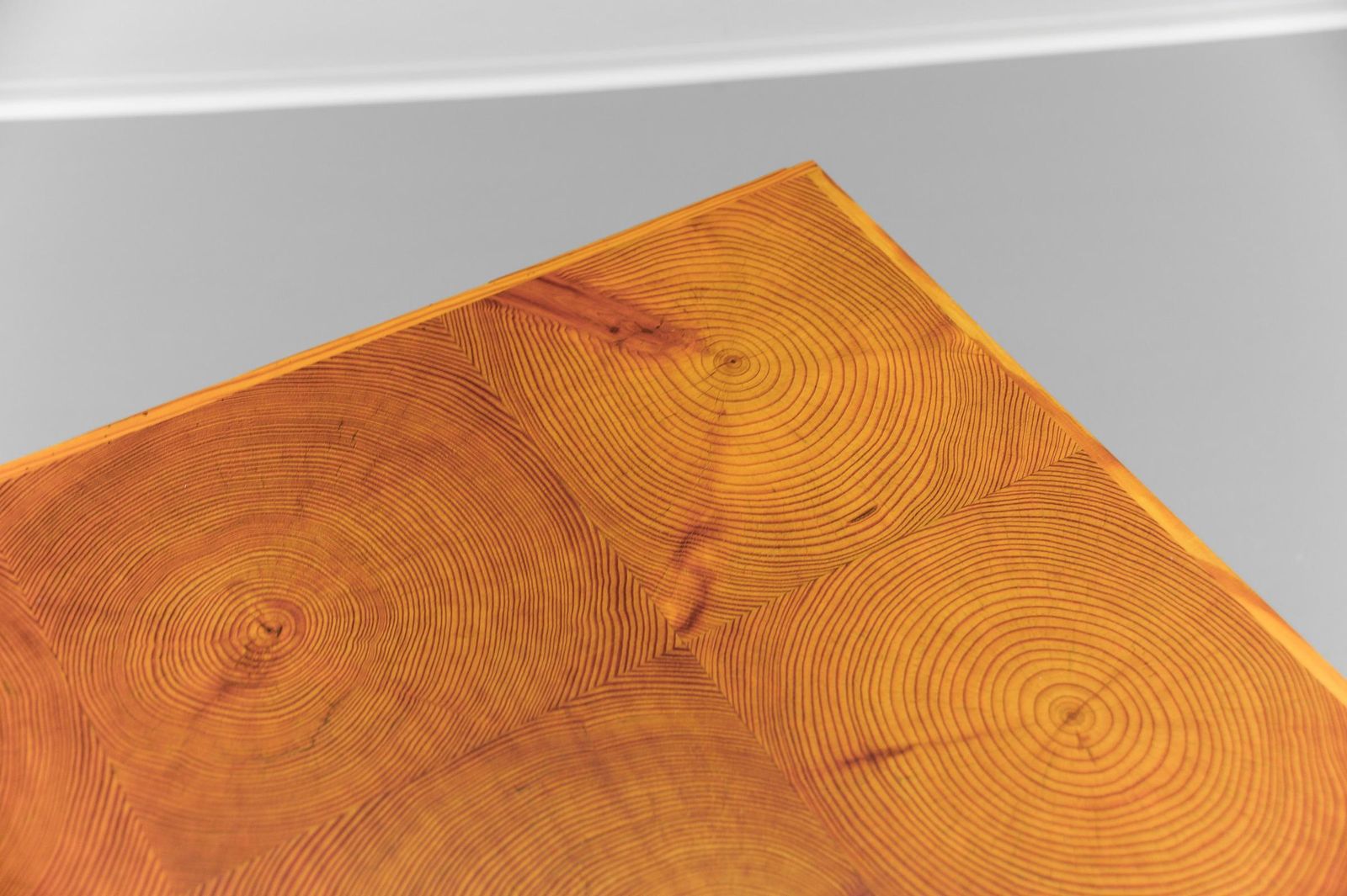 1232.0 Mid Century Modern Square Pine Wood Coffee Table, Scandinavian Modern 1960s photo