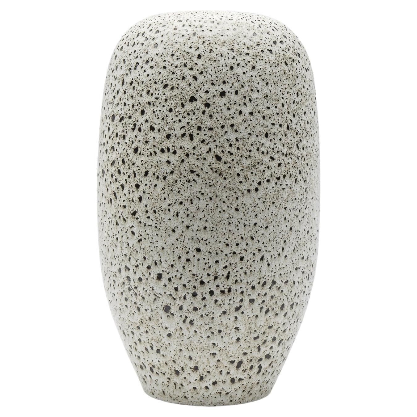 White & Black Studio Ceramic Floor Vase By Wilhelm & Elly Kuch, 1960s, Germany