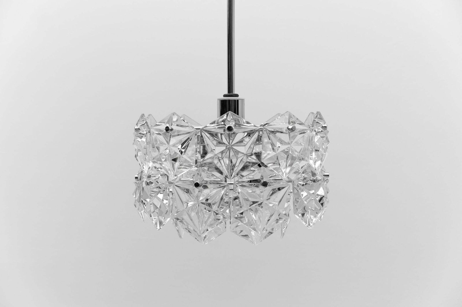 Stunning Chandelier Made Of Chrome And Crystal Glass By Kinkeldey, 1970s Germany photo furniture