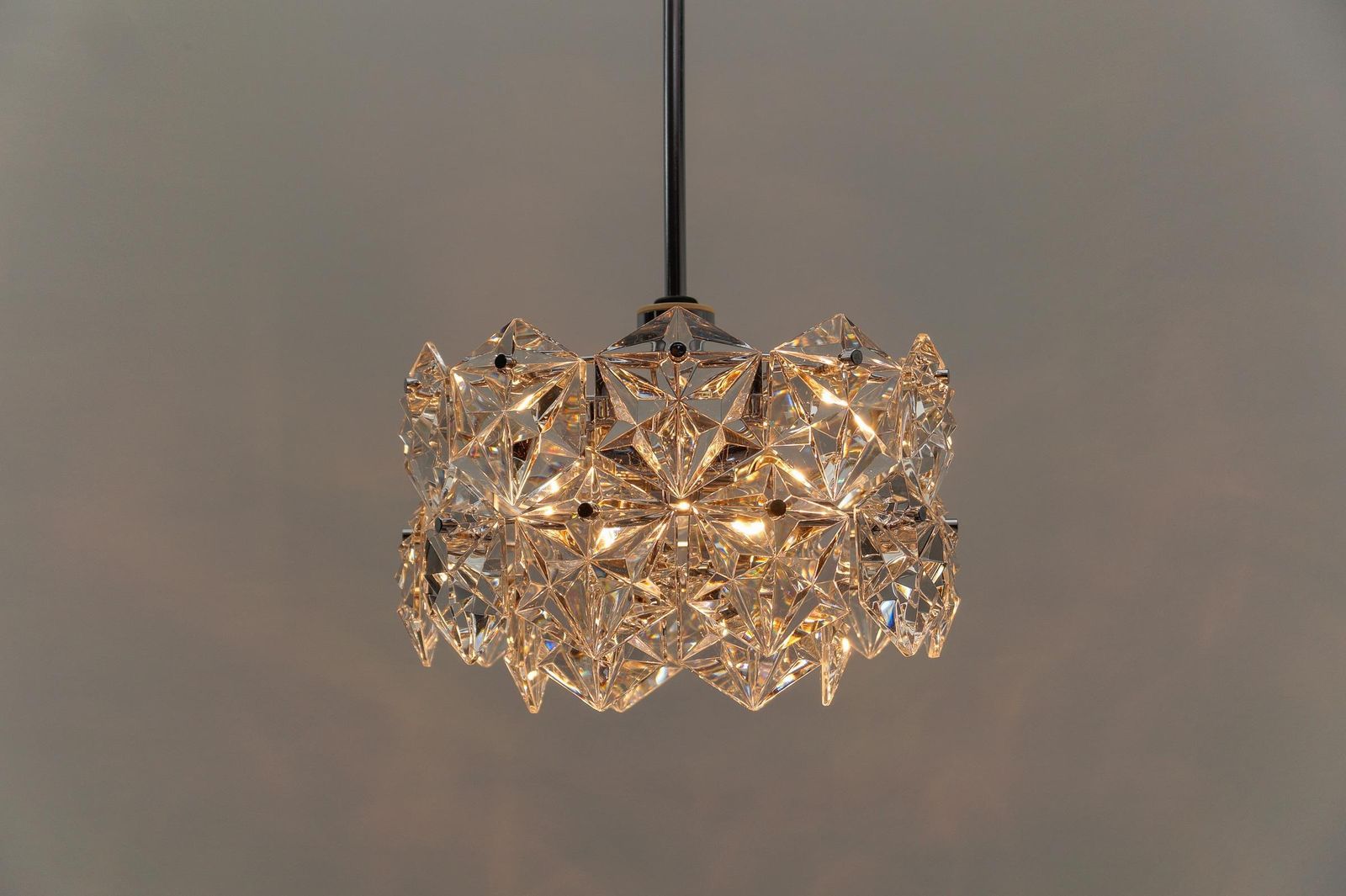 Stunning Chandelier Made Of Chrome And Crystal Glass By Kinkeldey, 1970s Germany photo Lighting