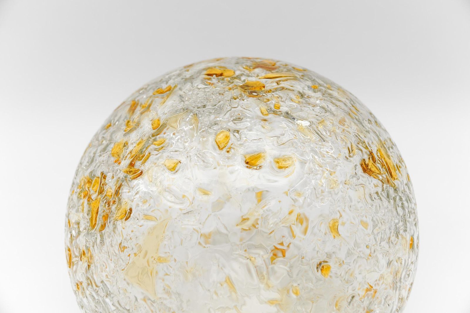 Lovely Mid Century Modern Glass Ball Pendant Lamp By Doria, 1960s Germany photo vintage