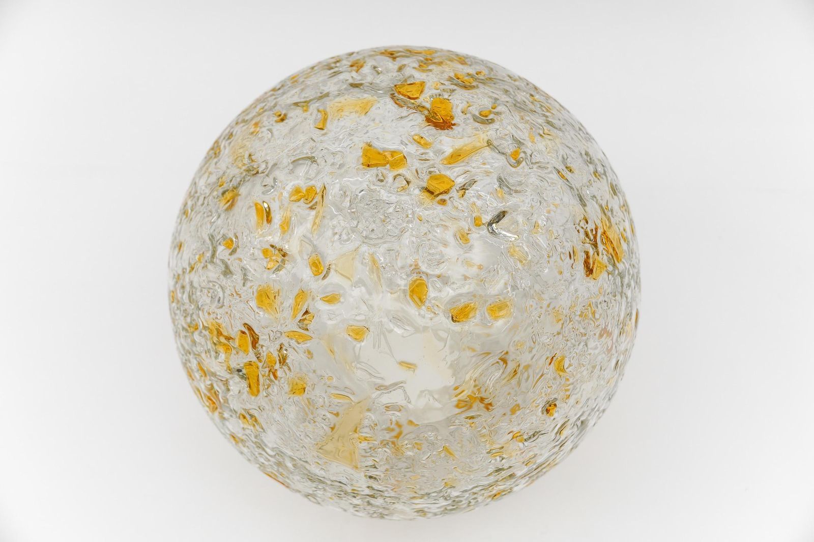 Lighting Lovely Mid Century Modern Glass Ball Pendant Lamp By Doria, 1960s Germany photo