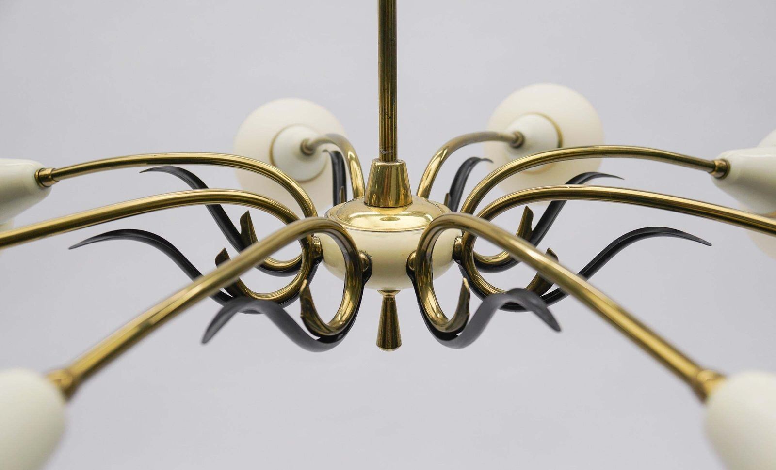 photo furniture Ceiling 8 Light Sputnik Lamp In The Style Of Arteluce, Italy 1950s