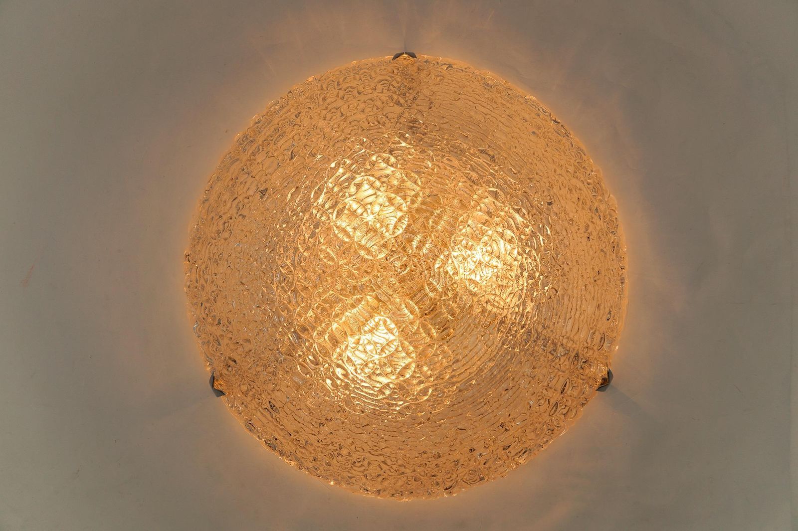 1. Of 2 Huge Glass Rings Flush Mount By Kaiser Leuchten, 1960s Germany photo furniture